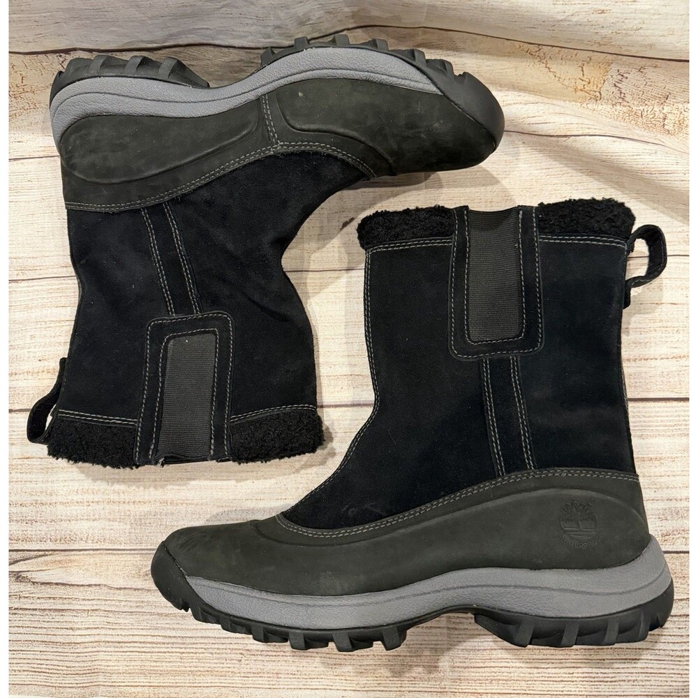 Timberland Women's Canard pull-on boots in black suede Size 9